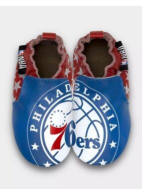Infant “Robeez” Philadelphia 76ers NBA soft sole shoes; NIB